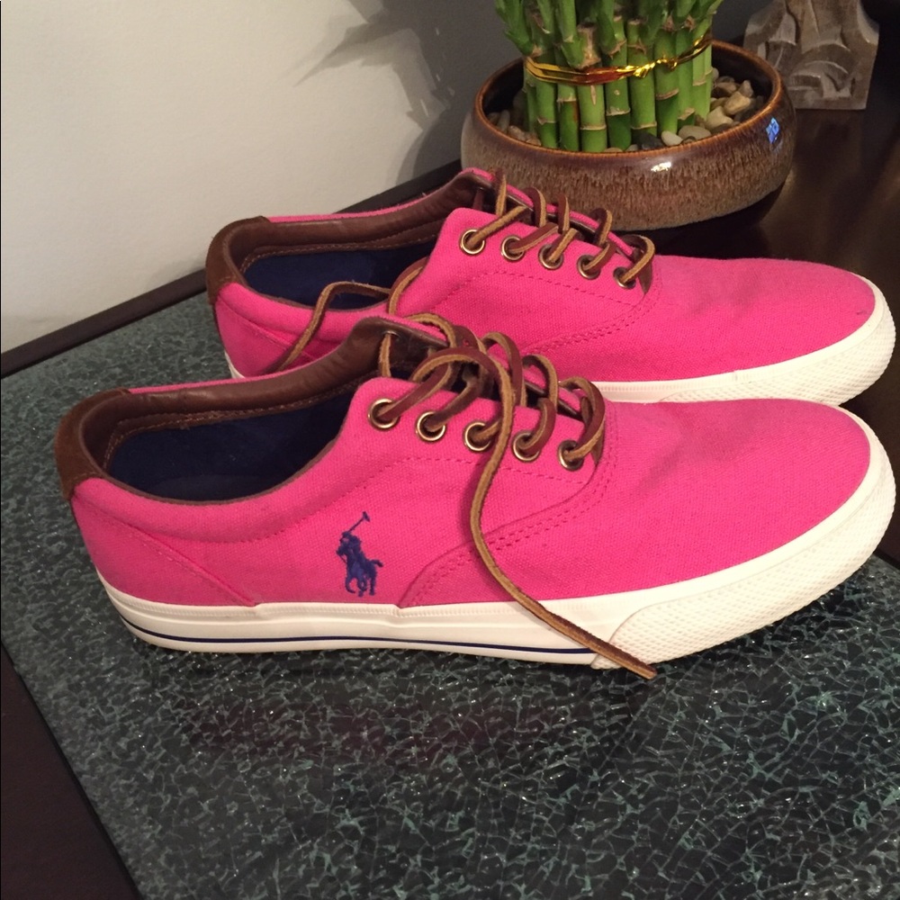 A pair of Ralph Lauren Polo canvas sneakers